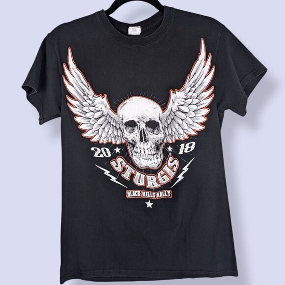 Sturgis 2018 Black Hills Rally Biker Tee - Picture 1 of 4